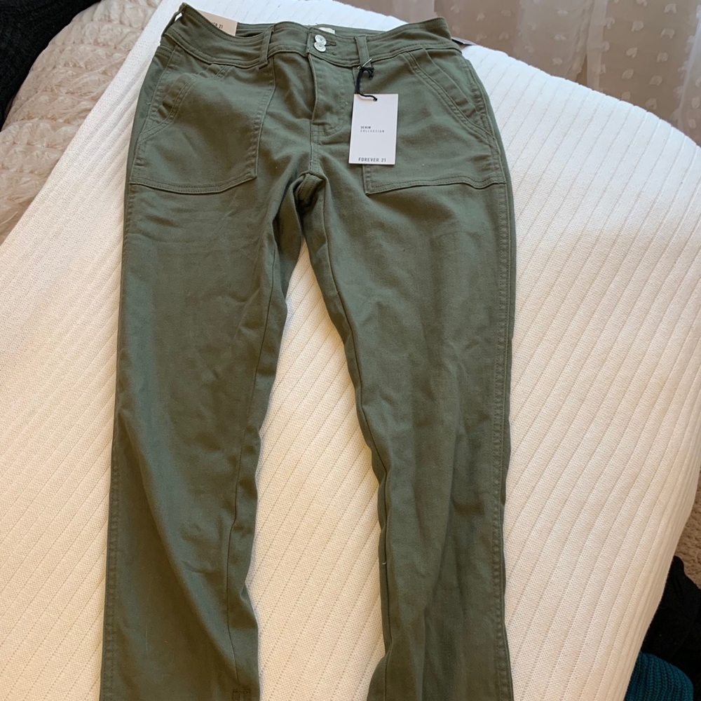 Olive Green Forever 21 Skinny Jeans / Jeggings